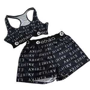 Ethika women's sports bra and matching underwear set Black Size L